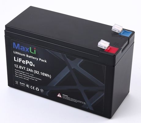 12 batteria ricaricabile del litio Lifepo4 di volt 7.2AH